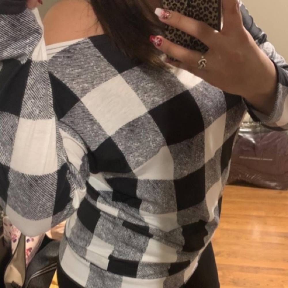 SHANNON• plaid slouched top - Picture 2 of 3